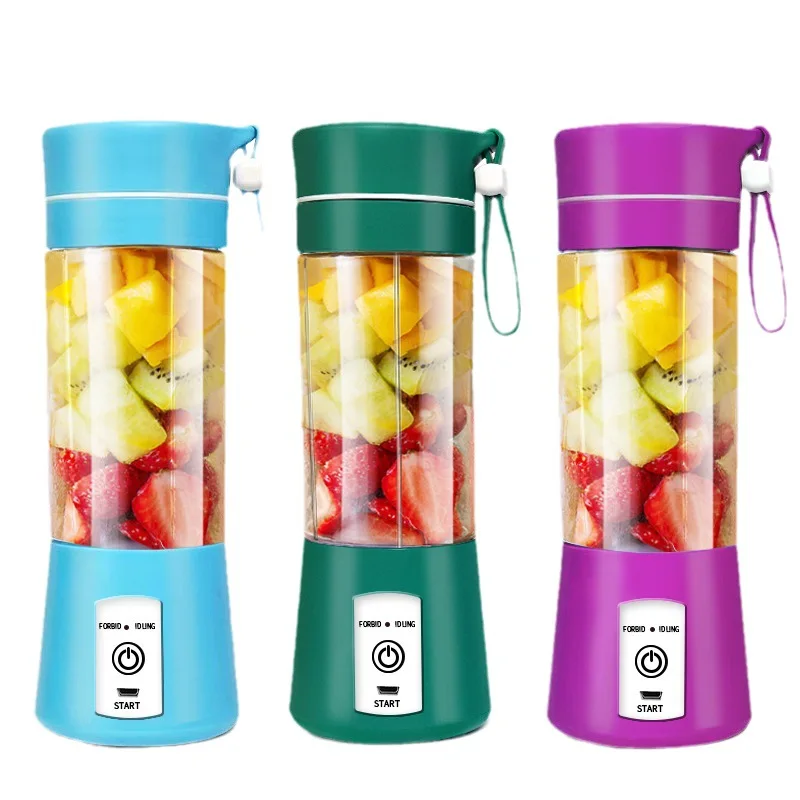 Espremedor Elétrico Pequeno Automático com Processador de Bebidas Lâminas Usb Portátil Espremedor Liquidificador de Suco Esmagamento de Açúcar