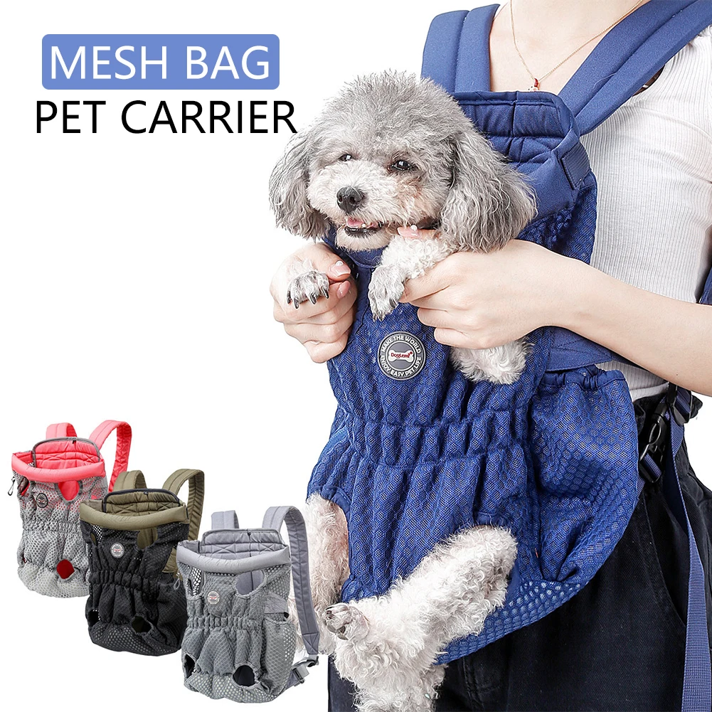 Pet Carrier Bag Double Shoulder Mesh Backpack Breathable Dog Carrying Outdoor Travel Bags for Small Cat Chihuahua |
