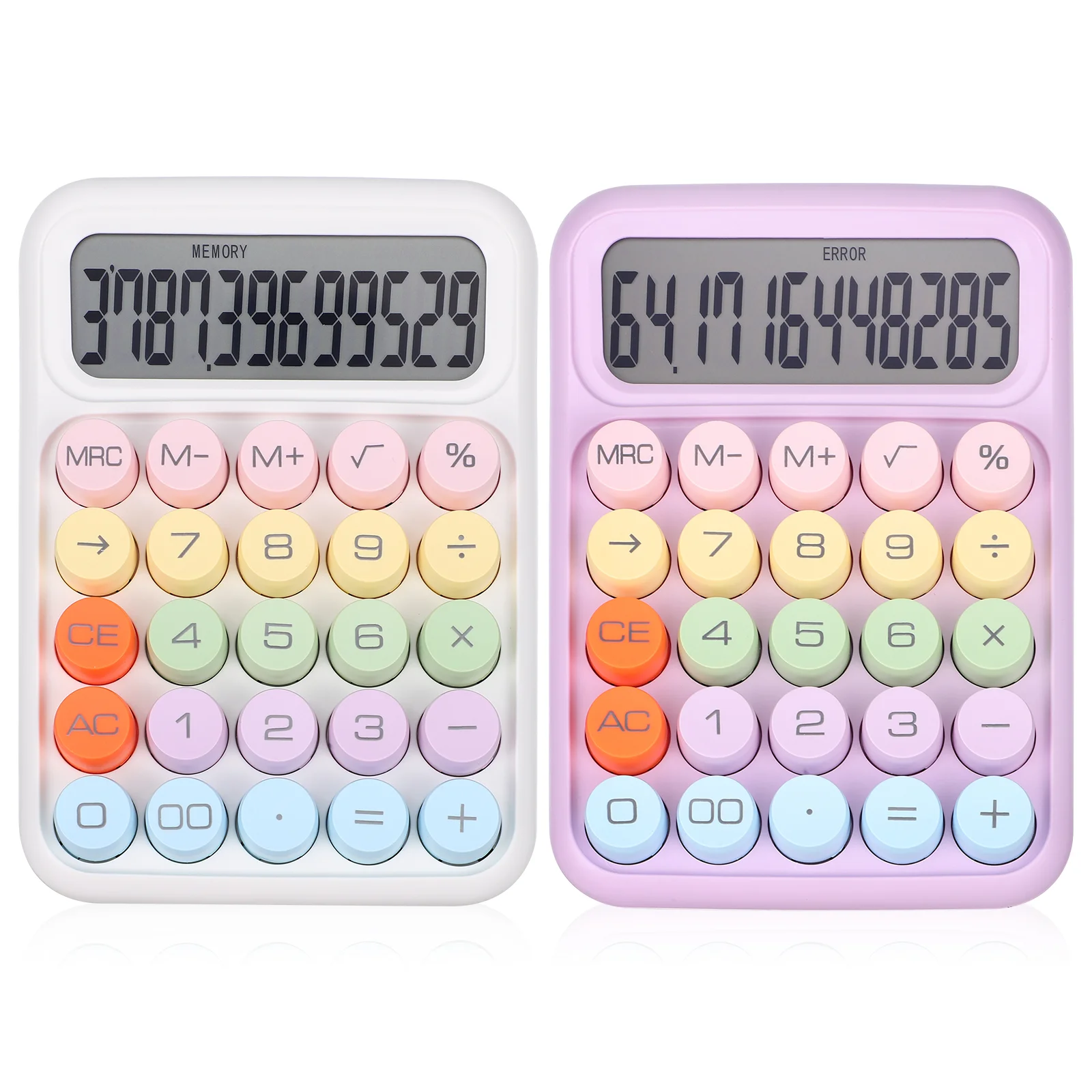 

2 Pcs Mechanical Calculator Small Calculators Desktop Basic Portable for Office Aesthetic Pocket