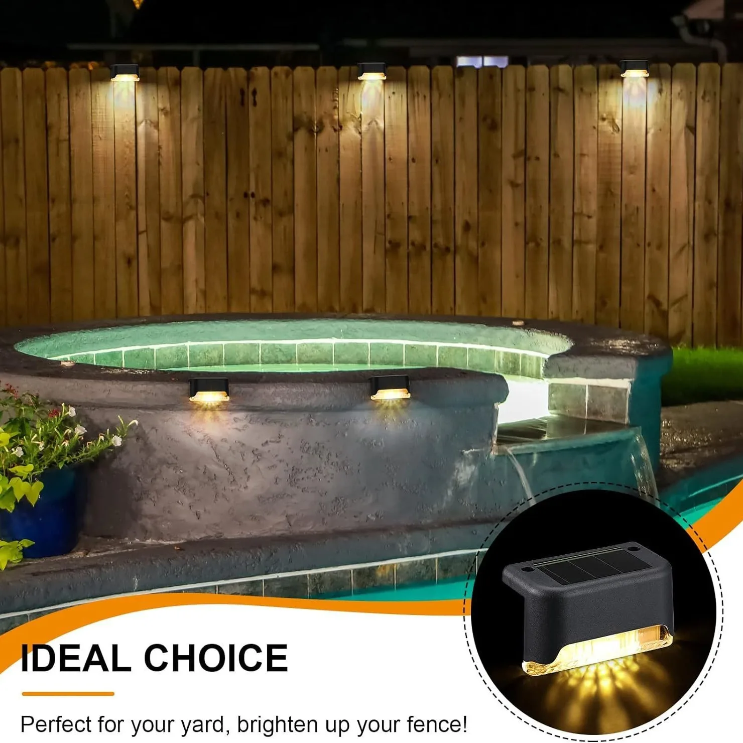 Solar Light 4-32 Pack LED Solar Step Lamp Path Stair Outdoor Garden Lights Waterproof Balcony Light Decoration For Patio Stair Fence
