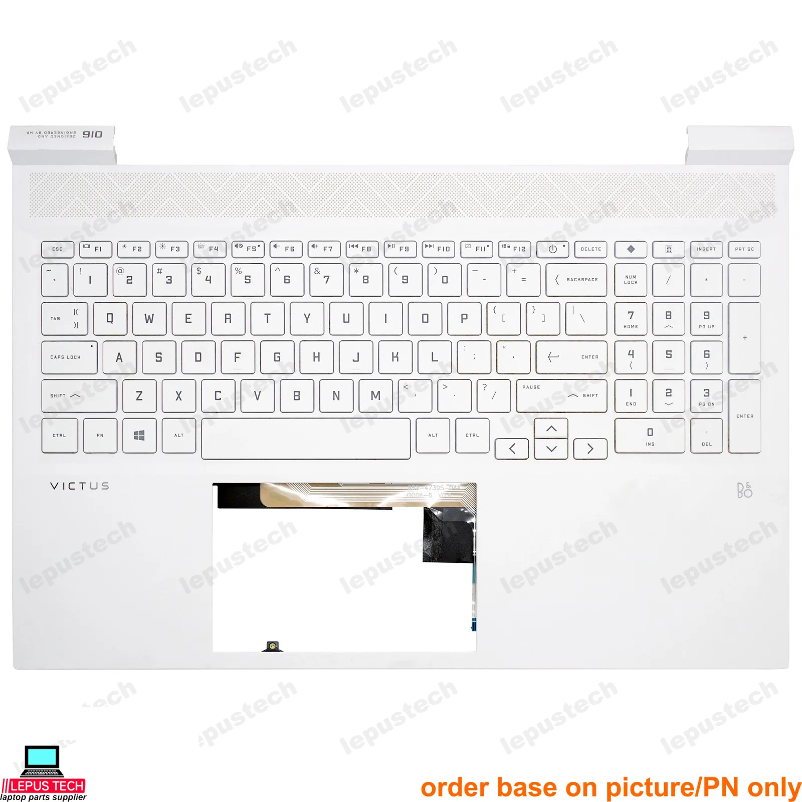 Custodia Poggiapolsi Con Tastiera HP Victus 16-D/16-E Originale – UK Bianco Retroilluminato (M54737-031)