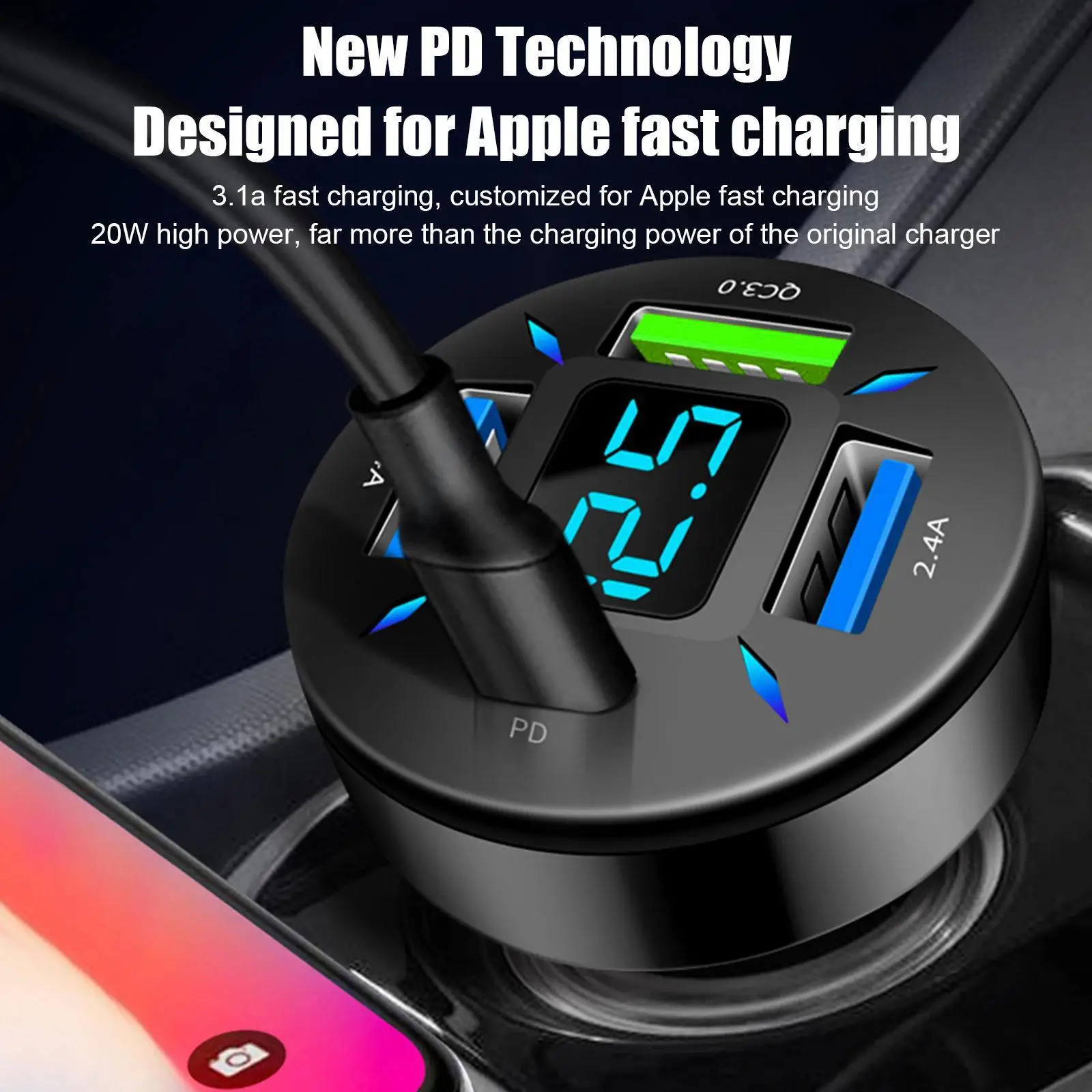 PD20W      ,  Ｚ K8C2 , 4 Ʈ USB QC + PD   ޴ 