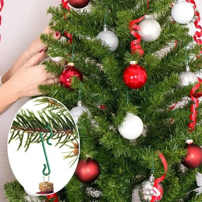 Christmas Decorations Christmas Ornament S-Shaped Metal Hook Holder 100/10PCS Xmas Tree Balls Pendant Hanging Hooks New Year Party Decoration Supplies