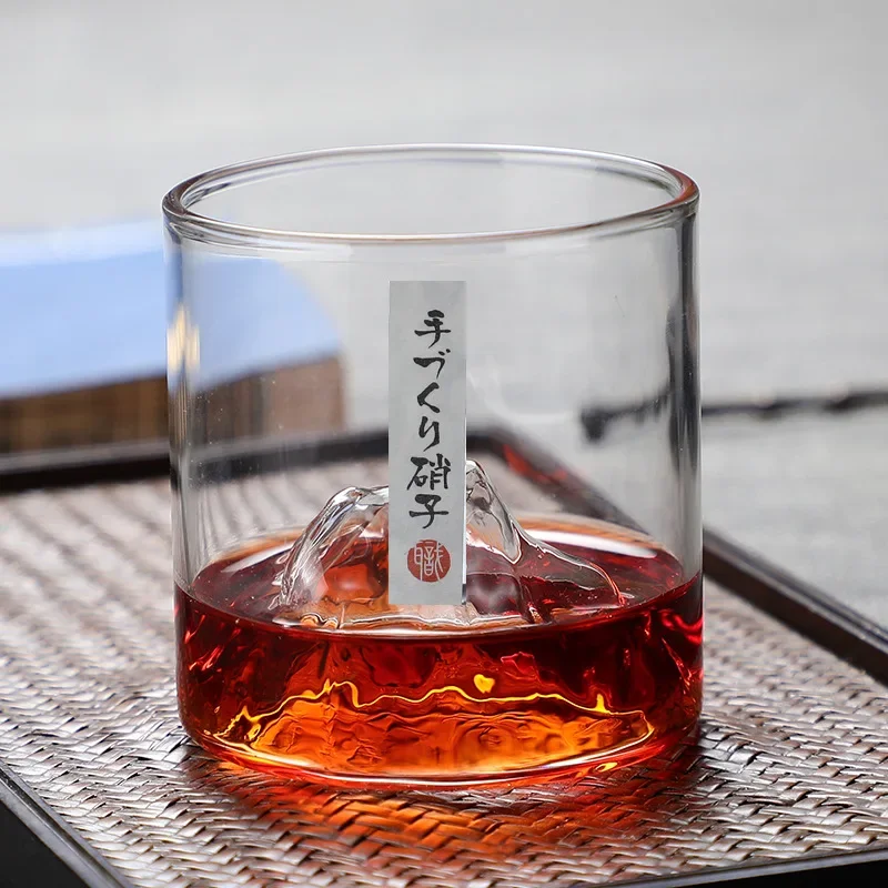 200/300ml Whiskey Glasses Mount Japanese Whiskey Glasses Fuji-Mount Drinking Glass Mountain Water Glass Drinking Mug Cup