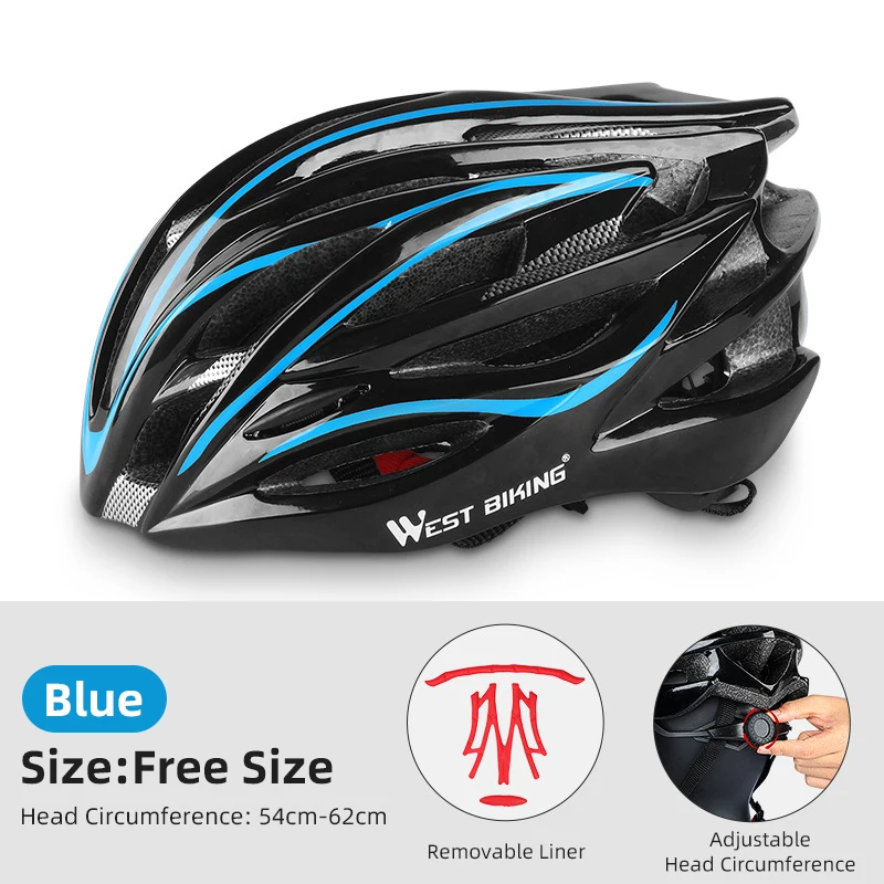 WEST BIKING EPS Cycling Helmet Outdoor Sports Safety Helmet Ultralight Cap Capacete Ciclismo Men Women MTB Bicycle Bike Helmet 5