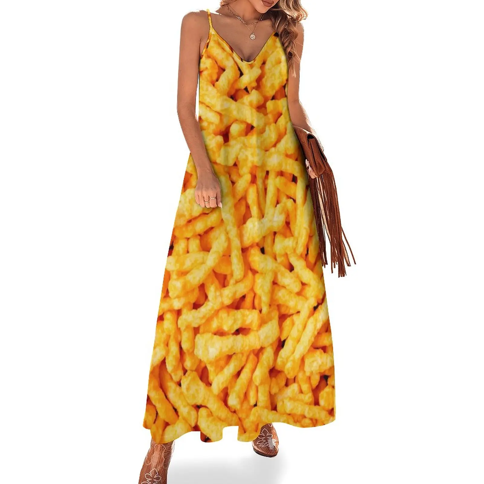 Abito Senza Maniche Con Stampa Cheetos Abiti Larghi Eleganti Da Donna Abito Estivo Quotidiano