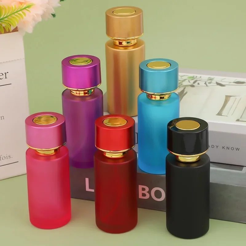 

5pcs 50ml Empty Perfume Bottle Fine Mist Spray Bottle Portable Fragrance Sample Vial Cosmetic Glass Travel Round Cap Containers