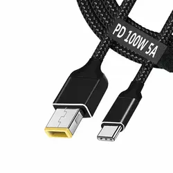 USB C to Square Converter 100W PD Fast Charging Adapter - 1.8m (Black)