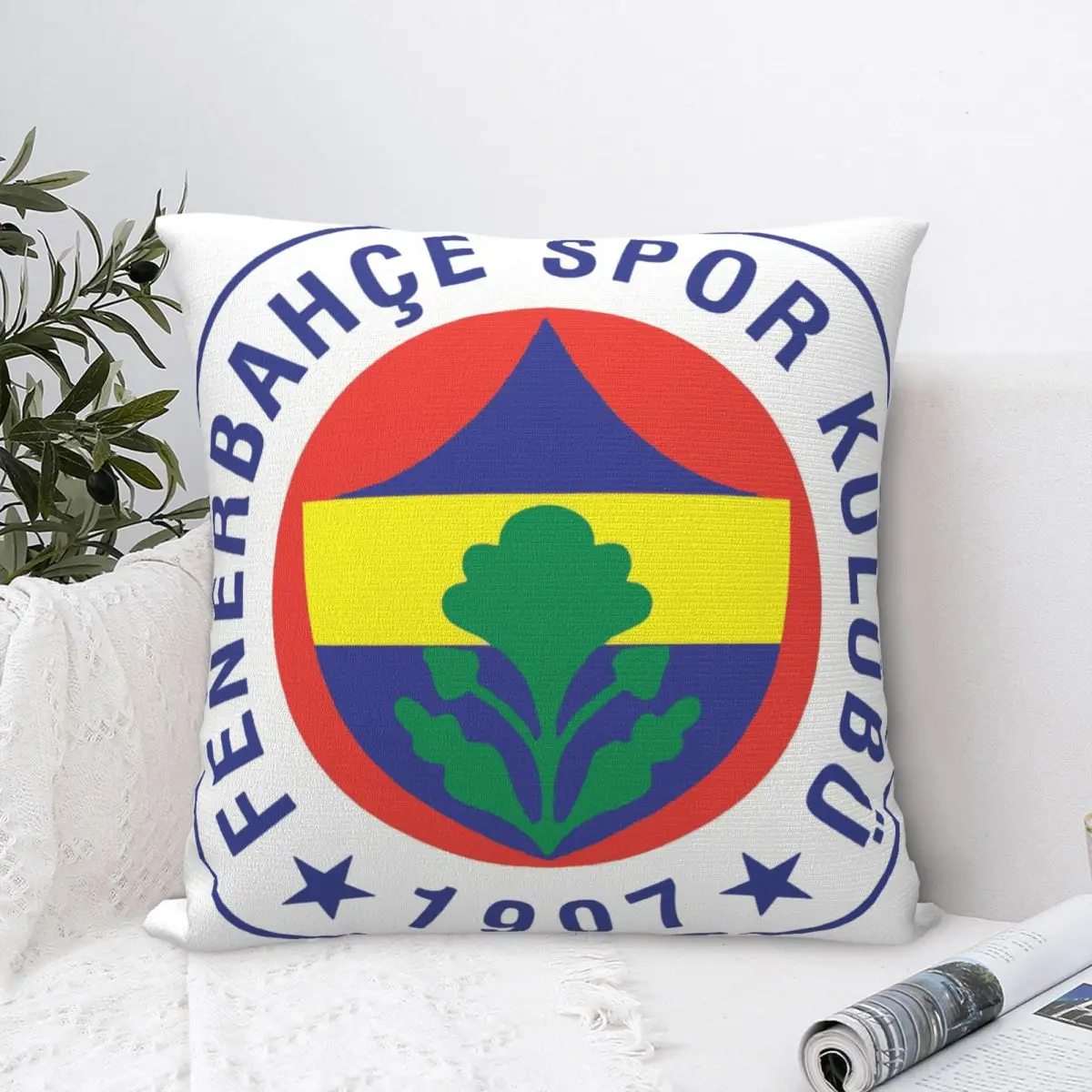 

Turkey Fenerbahce SK 1907 Square Pillow Case for Sofa Throw Pillow