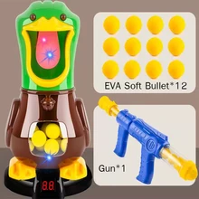 

Brand New Children's Air Powered Safety Soft Bullet Duck Hit Hungry Shooting Duck Electronic Game Target Bullet Kids Toy