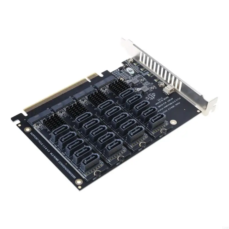 T3EE for M.2 PCIe X16 Expansion Card Supports NVMe for M.2 (2230-2280) 4 x 32Gbps AM4 Socket and Intel VROC NVMe