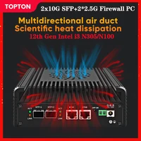 2024 Intel i3 N305 N100 Soft Router 12th Gen Firewall Mini PC 2x10G SFP+2xi226-V 2.5G 2xNVMe 2xHD DDR5 MiniPC NAS Server Proxmox 1
