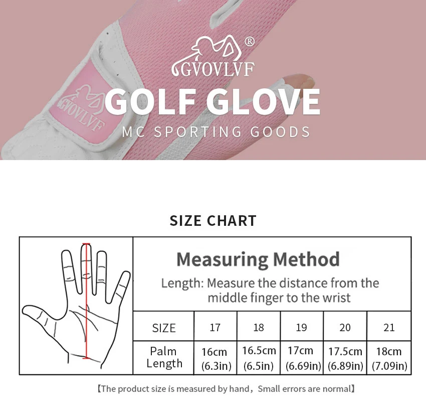 GVOVLVF1 Pair Golf Gloves for Women Half 1/3 Finger Soft Leather Breathable Extra Grip Accessories Fit Ladies Girls Sport