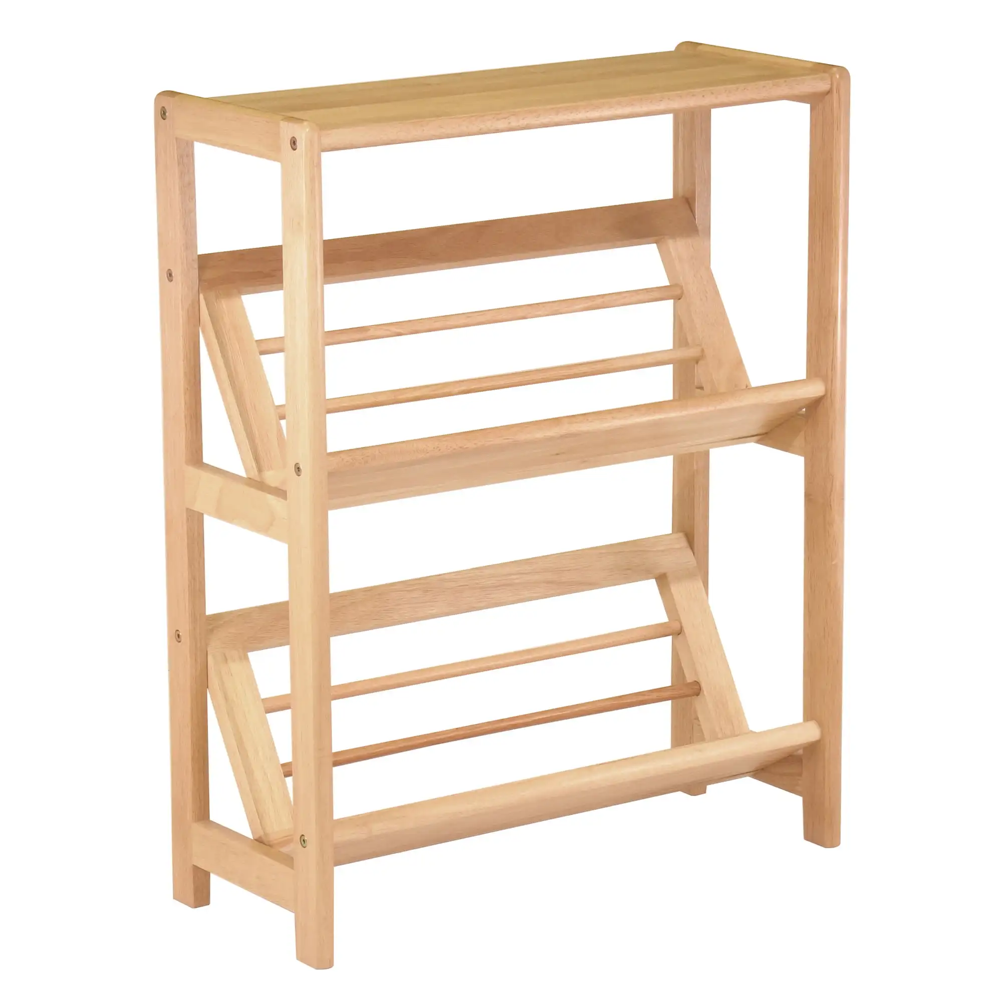 

Winsome Wood Juliet Tilted Bookshelf 2-Tier Natural Finish