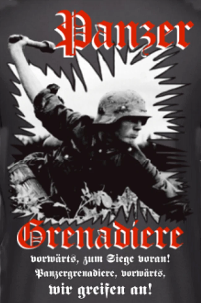 Wehrmacht Panzergrenadiere T-Shirt. Summer Cotton Short Sleeve O-Neck Mens T Shirt New S-3XL 5