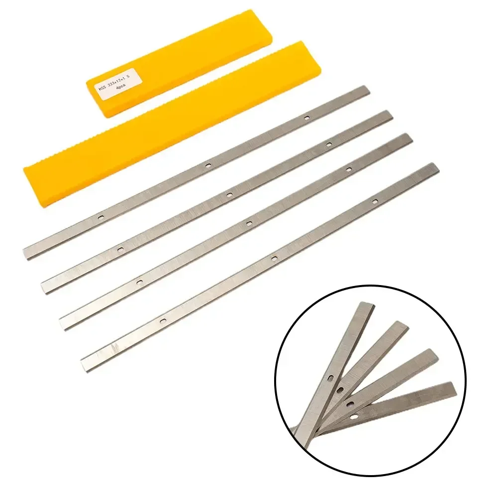 4Pcs 330mm HSS Wood Planer Blade 330x12x1.5mm For DH330 DH316 Double Edge Electric Planer Woodworking Machinery Parts
