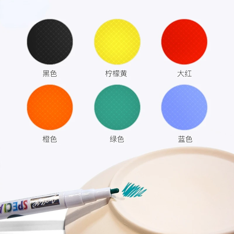 

12colors New Ceramic Underglaze Color Watercolor Pen Set Professional Pottery Artists Painting Coloring Tool