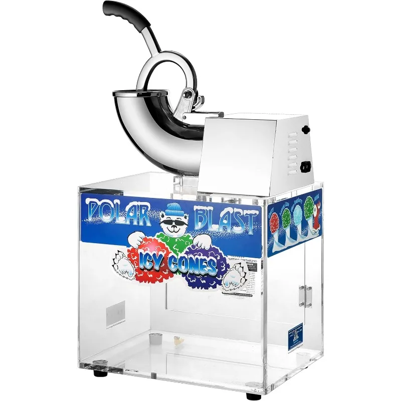 

Great Northern Popcorn Polar Blast Snow Cone Machine Acrylic Crushed Maker Grinds Up to500lbs of Ice Per Hour for Parties,Events