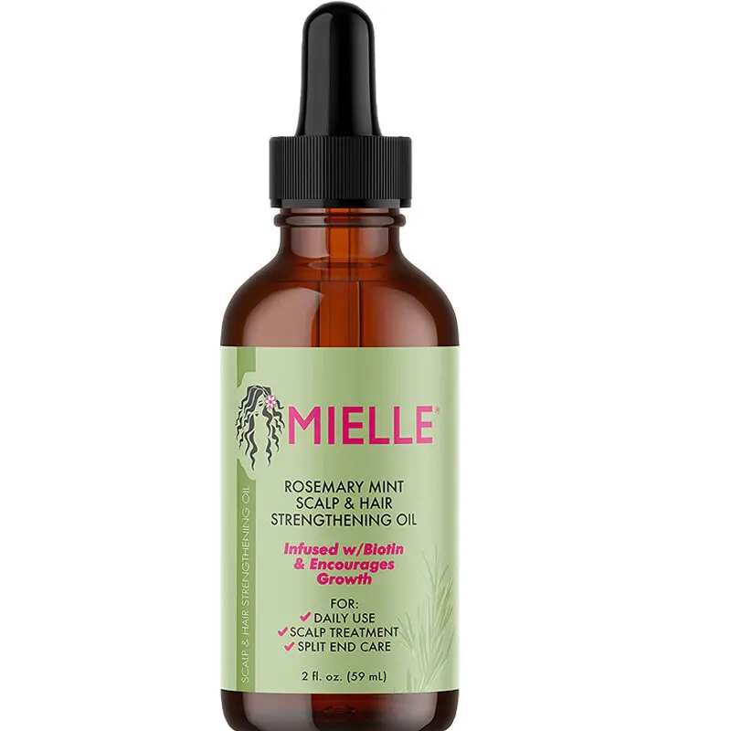 Hair Growth Essential Oil Rosemary Mint Hair Strengthening Oil Treatment  Dry Mielle Organics Split Ends Hair Essential Oil images - 6