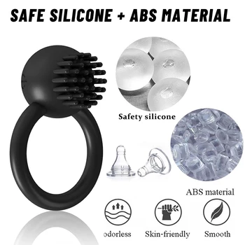 10 Frequency Vibrator Cockring Penis Cock Ring on for Man Delay Ejaculation Sex Toys for Men Couple Rings Penisring Toy for male 6