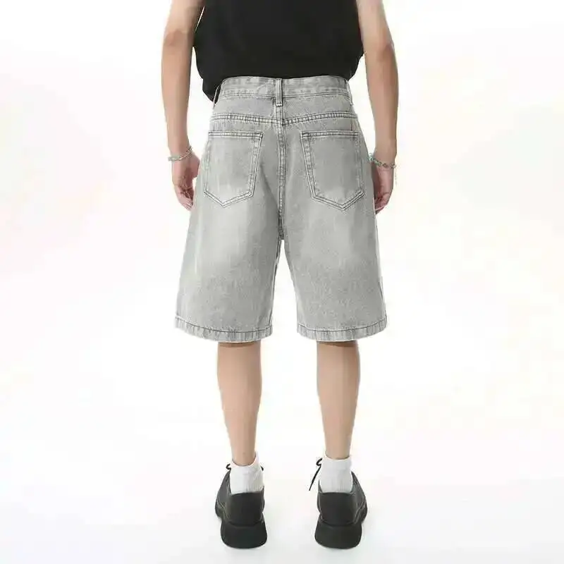 IEFB Men' Jeans Shorts Loose Mid