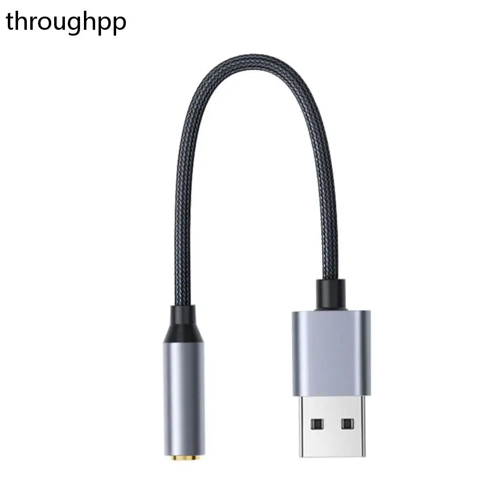 

1PC USB To 3.5mm Adapter Cable Headphone Conversion Cord 2 In 1 Audio Adapter