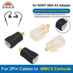 OKCSC HIFI Headphone Plug MMCX JH HD580 3.5mm to 0.78mm Gold-plated Plug, 1 Pair Earphone Interface Conversion Pin Connector