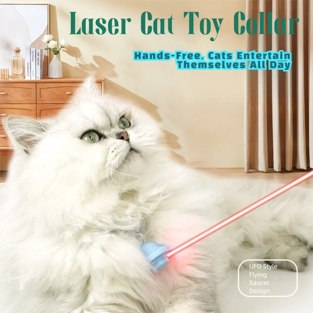 Automatic Laser Cat Toy Bell Shaped Self Entertainment Pet Amusing Toy Bite Resistant Cat Laser Collar Pet Supplies
