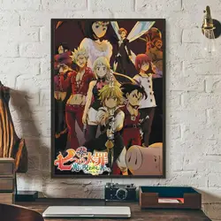 Stylish S - Seven D - Deadly Sins Decorative Poster for Home, Restaurant, and Office Wall Art (Black4)