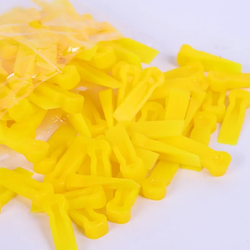 Ceramic Tile Leveling System Red Yellow Plastic Wedges Wall Floor Wedges Pliers Alignment 100pcs
