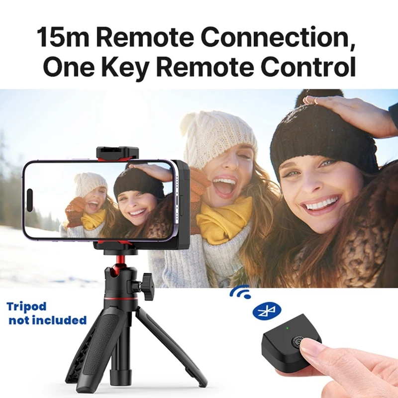 T31C-Ulanzi CG02 Smartphone Handheld Selfie Grip Bluetooth Remote With Fill Light Selfie Handle Grip CRI 95+ 15M Remote Zoom