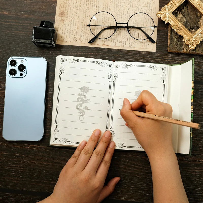 Raw Wood Pulp Owl Notebook for Office Meetings