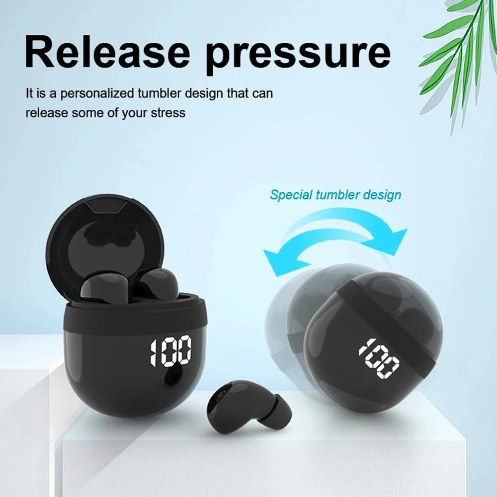 Mini Invisible Headphones Wireless Bluetooth HiFi Sound Earphones Sleep Comfortable to Wear with Mic Smart Touch Headset Earbuds