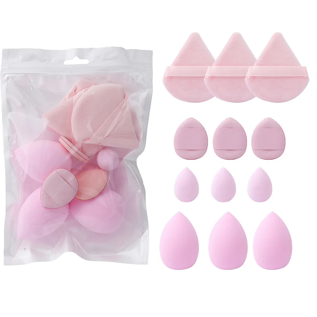 12Pcs 소프트 다목적 메이크업 스펀지 세트 4종 뷰티 도구 화장품 퍼프 드라이..