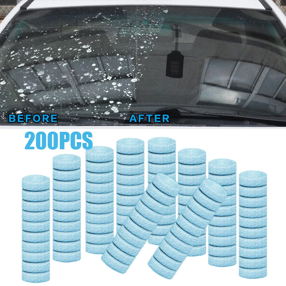 Windshield Washer Tablet 5/10/20/40/100Pcs Solid Cleaner Car Windscreen Wiper Effervescent Glass Toilet Cleaning Car Accessories