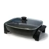 Non-stick Electric Skillet with Glass Vented Lid10.5Qt. Scratch Resistant, Dishwasher Safe, Adjustable Temperature, Black 1