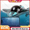 RC Boat Submarine with Camera Wifi Fpv 6CH Underwater Remote Control Remote Control Boats Radio Control Toys for Children Gifts 1