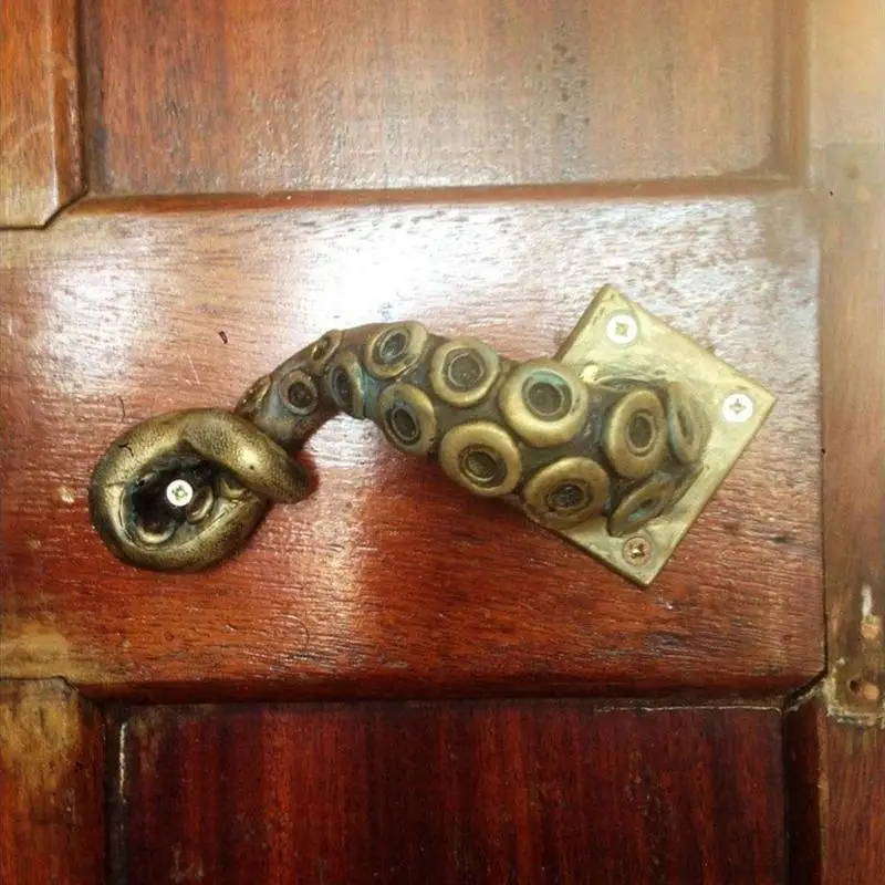 Vintage Octopus Door Knob Animal Style Outdoor Hook Furniture Drawer Bar Pulls Handle Hardware Ancient Cabinet Shake Handshandle