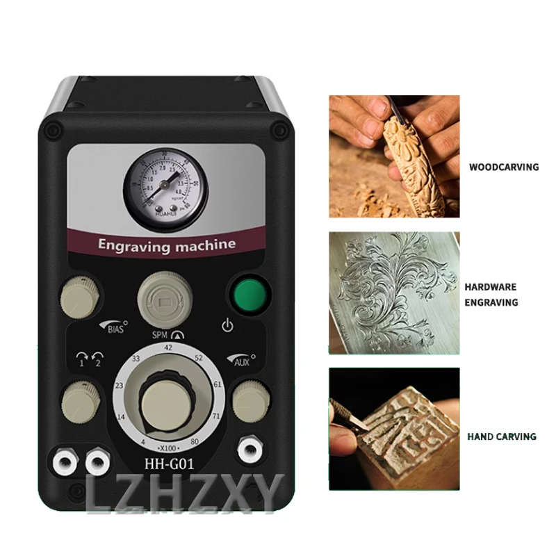HHG01JewelryEngravingMachinePneumaticDoubleHeadEngravingTool