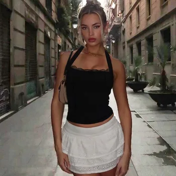 Summer Sexy Slim Backless Polyester T-Shirt New Fashion Spicy Girl Style Slimming Smoothing Women's Clothing Wearable Sleeveless