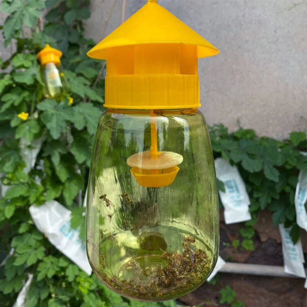 1-6PCS Fruit Fly Trap Plastic Drosophila Trap Anti Fly Fruit Fly Killer Catcher Orchard Insect Trap Pest Control Products