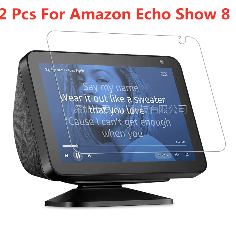 2 Pezzi Per Amazon Echo Show 8 Proteggi Schermo Antigraffio Pellicola Protettiva In Vetro Temperato Hd
