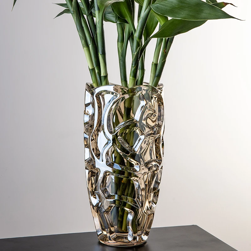 Engraved Crystal Glass Vase 4