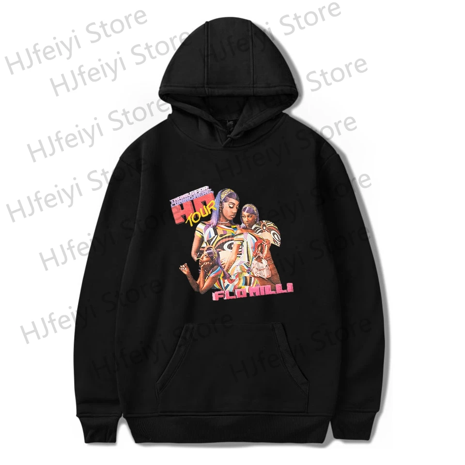 thumbnail image 1 of Sudadera con capucha Flo Milli Thanks For Coming Here Ho Tour para hombre y mujer, unisex, informal, de manga larga, para invierno, 1 of 5