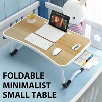 Laptop Bed Table Foldable Lap Table with Cup Holder Drawer Tablet Stand Laptop Bed Tray Table Portable Lap Table Foldable Legs 1