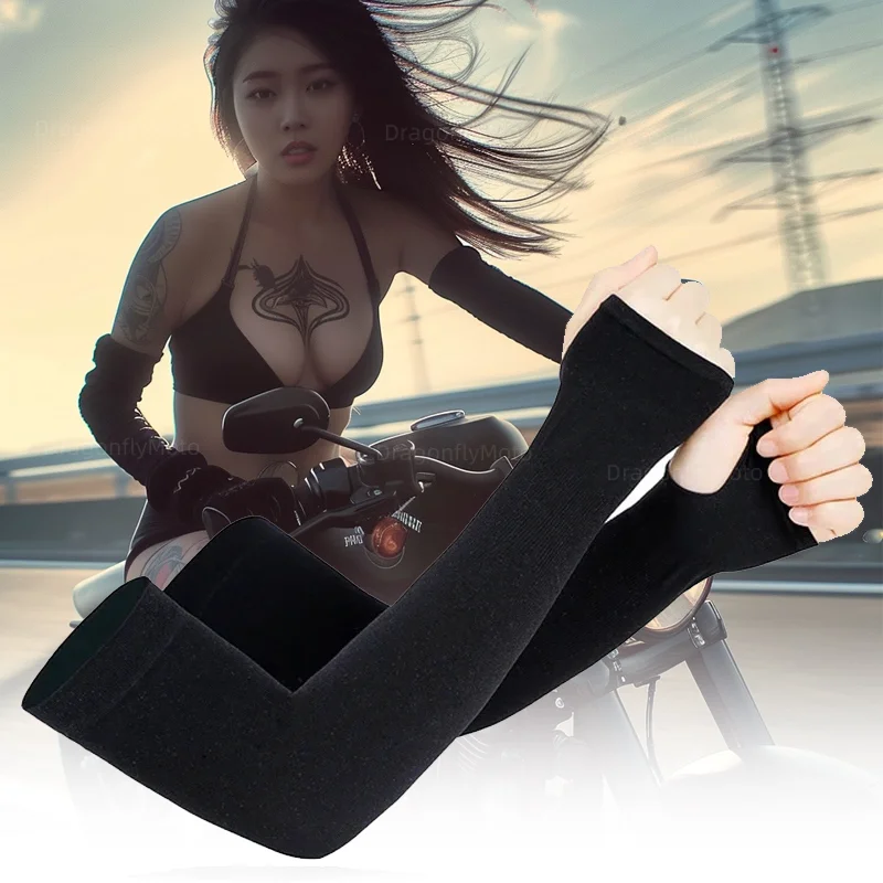 Per Triumph Speed Four 600 Speed Triple R Rs S Twin Speedmaster Summer Ice Silk Maniche Lunghe Anti-Scottatura Anti-Uv Arm Cover Men