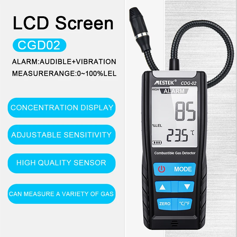 MESTEK Detector De Gás Combustível Com Alarme De Som, Monitor De ...