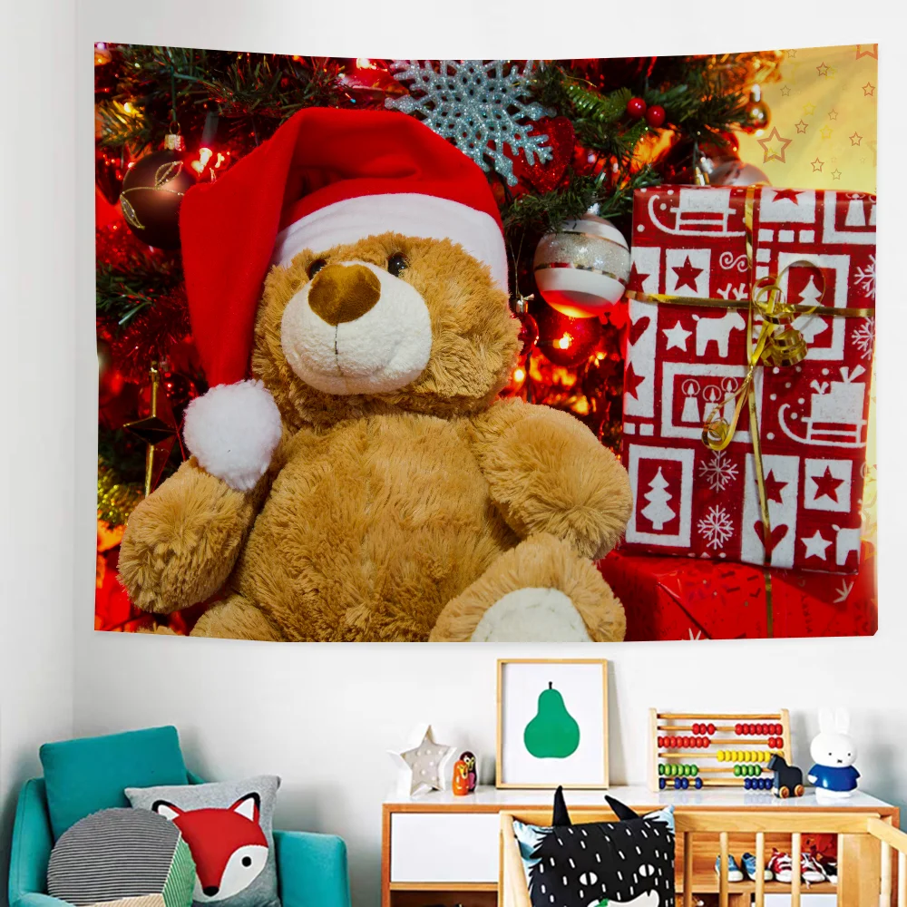 Рождественский декоративный гобелен для украшения комнаты и отеля Laumango, брендовый полиэстер, баннер ручной работы, гобелен