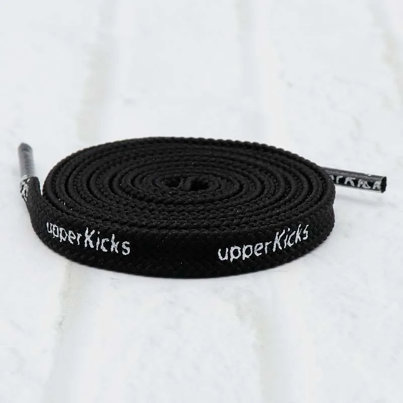 Coolstring 7MM White English Texts Printed Lacet Silk Screen Fashion Tape For Zapatillas Mujer Black Cordones Cheaper Wholesale