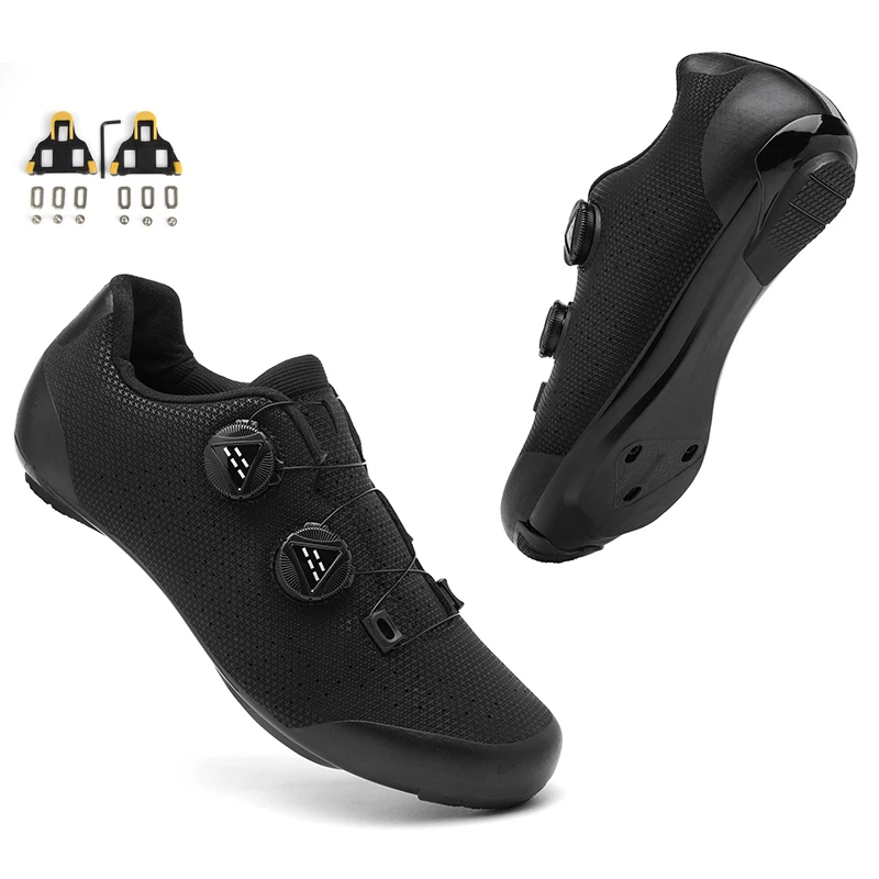 Black Road Cycling Shoes Mtb Cleat Mountain Bike Flat Pedal Man Breathable Light Racing Speed Bicycle Footwear women
